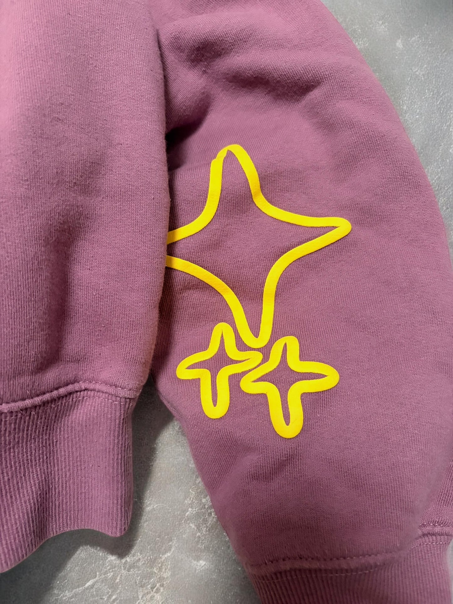 Broken Planet Lilac Purple Puff Print Hoodie
