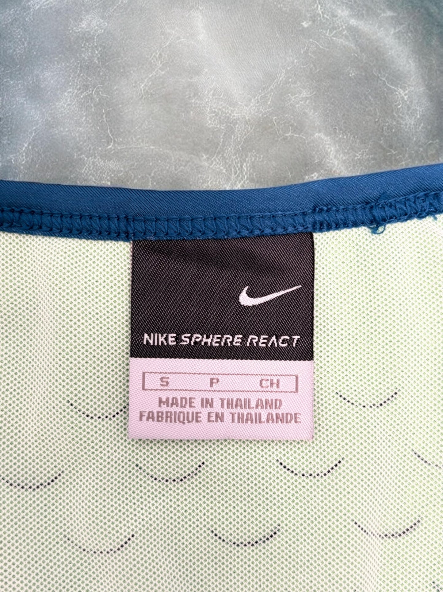 Nike Sphere React Blue & Green Snakeskin Panelled Tee