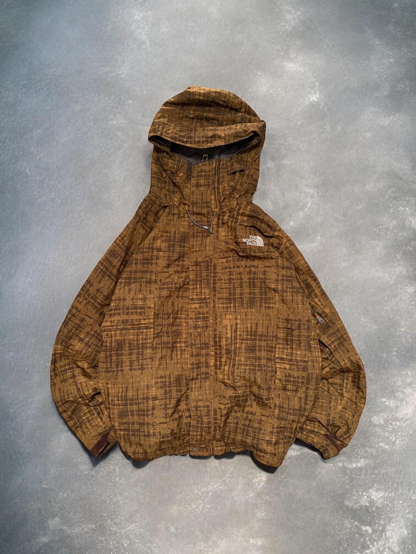 Vintage The North Face Brown Plaid Technical Ski Jacket