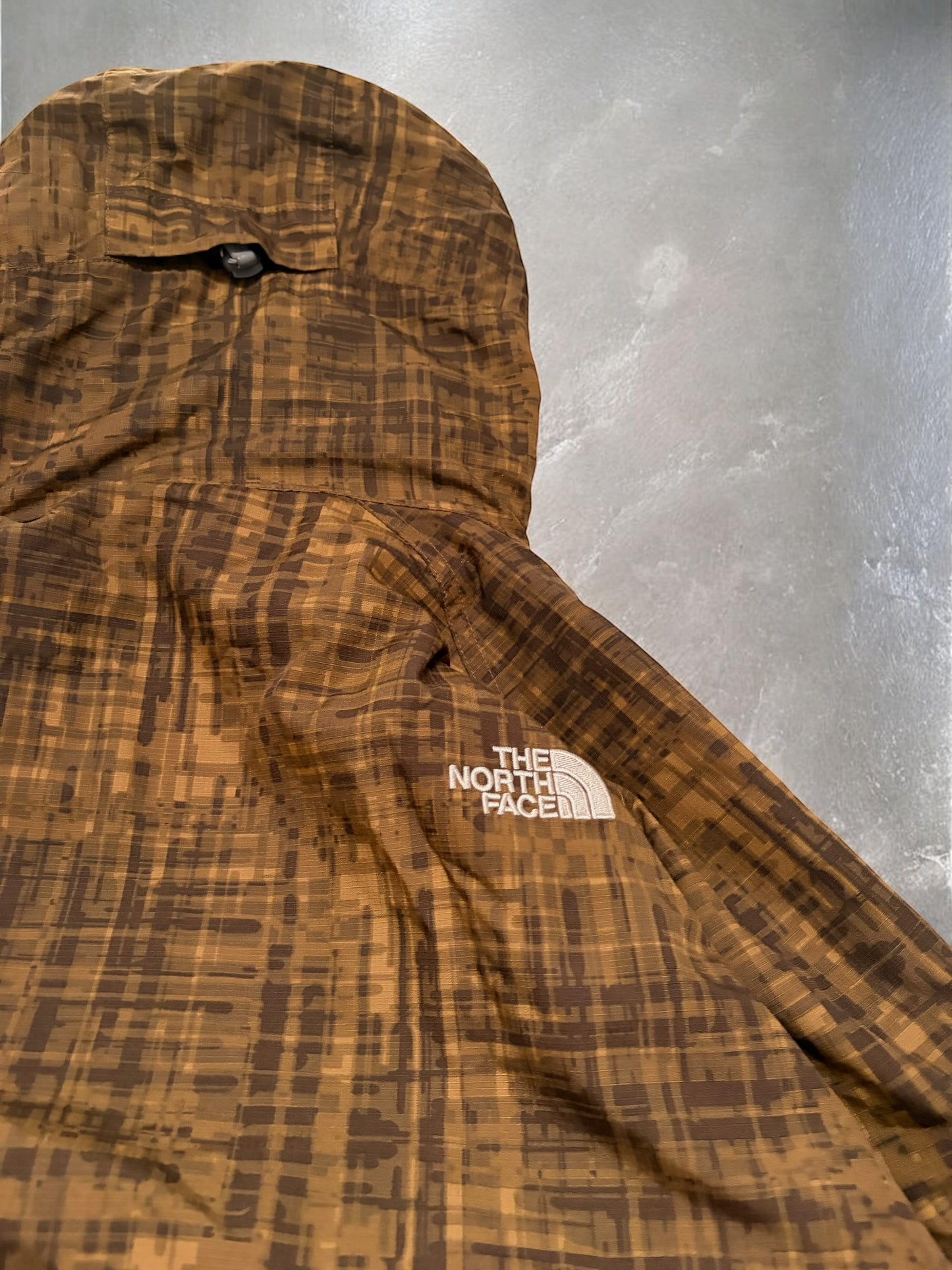 Vintage The North Face Brown Plaid Technical Ski Jacket
