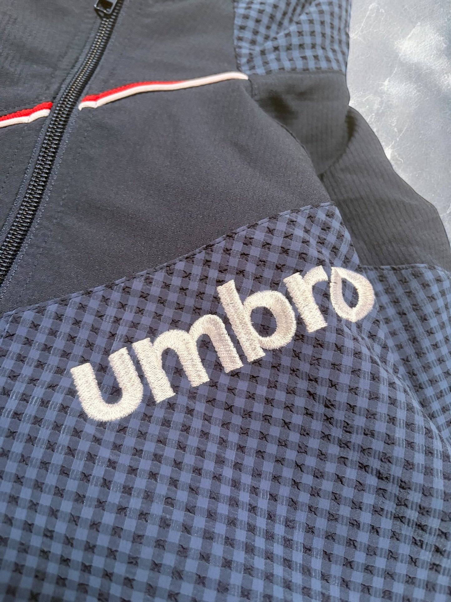 Vintage Umbro Navy Panelled Technical Jacket