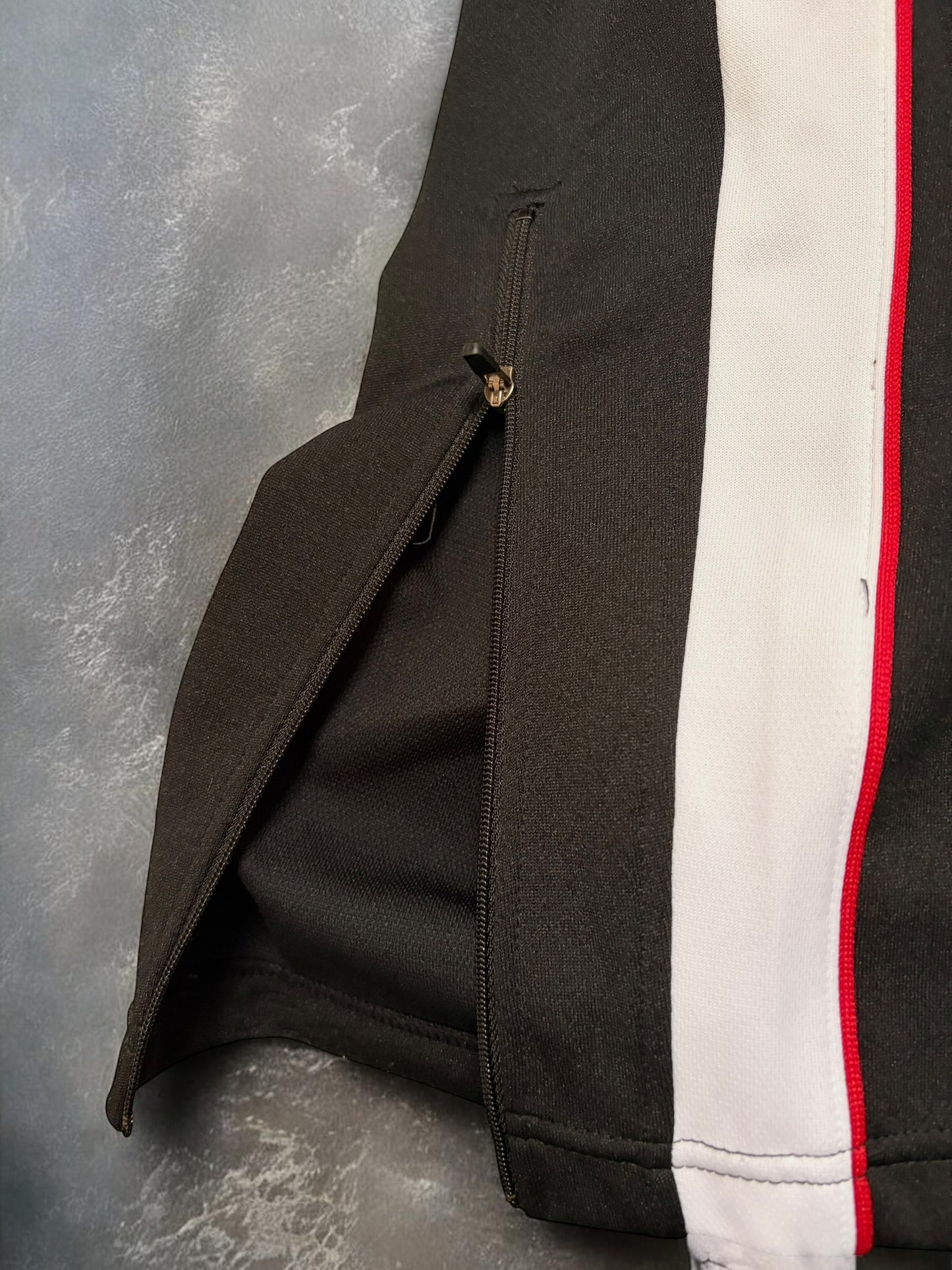 Vintage Early 2000s Nike Black & White Red Trim Trousers