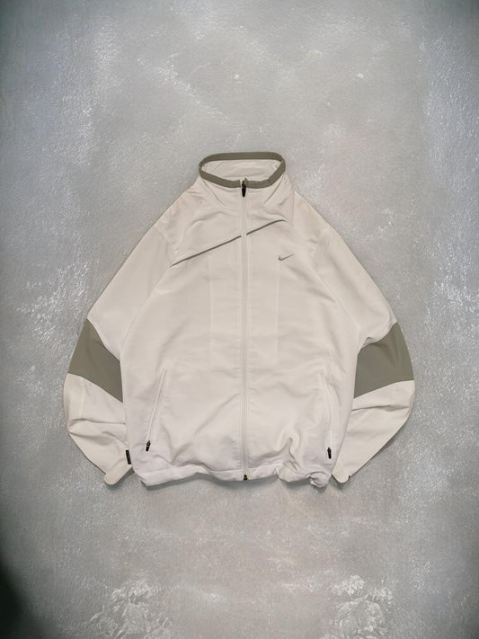 Vintage Early 2000s Nike Sphere Dry White & Grey Trim Technical Jacket