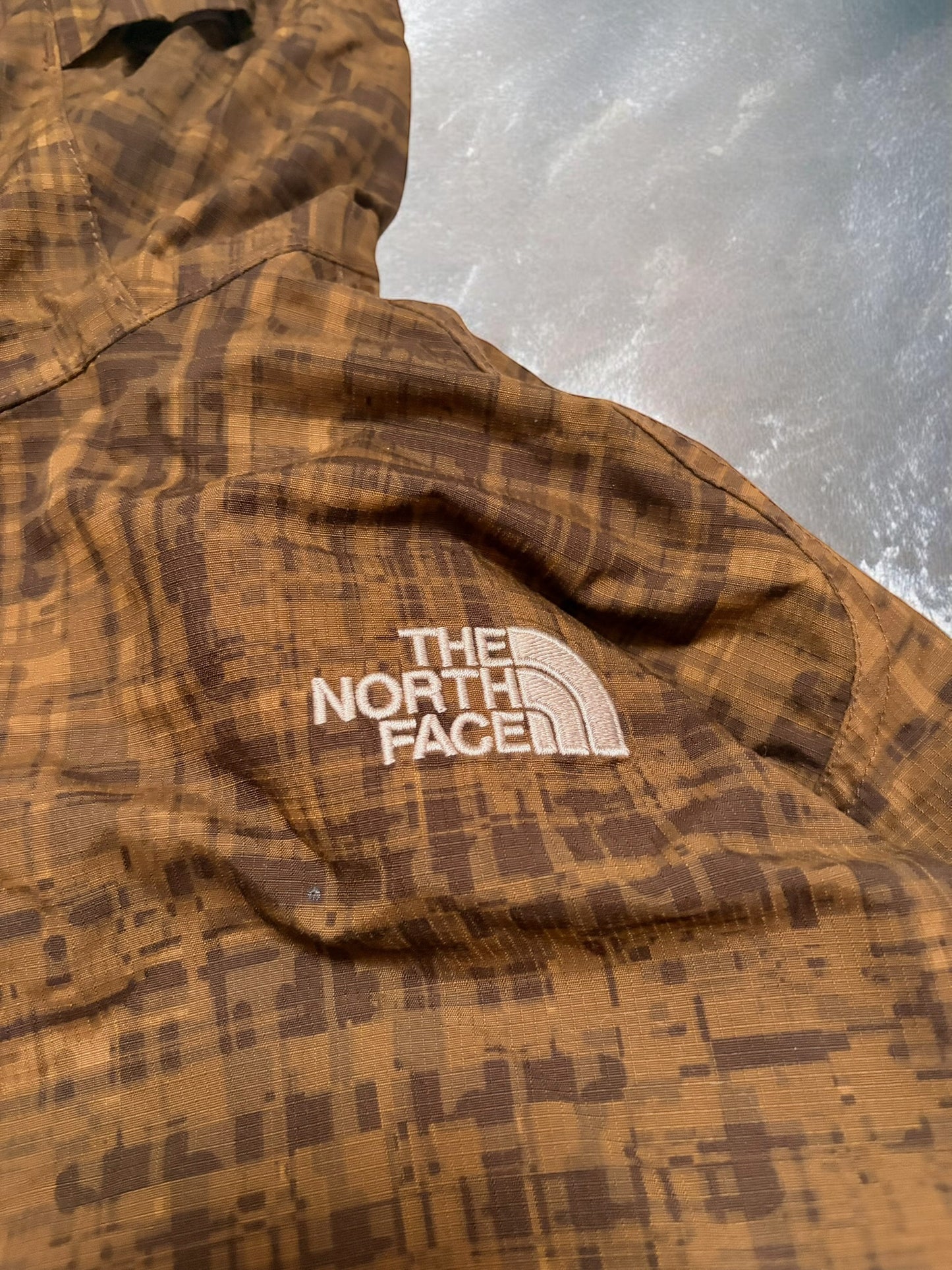 Vintage The North Face Brown Plaid Technical Ski Jacket