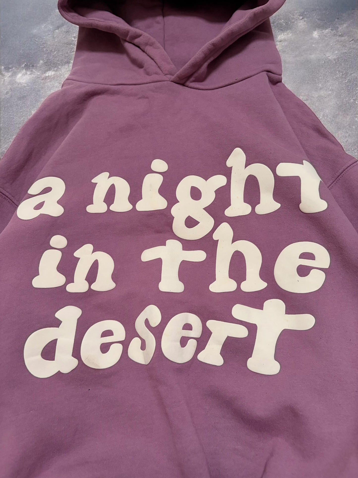 Broken Planet Lilac Purple Puff Print Hoodie