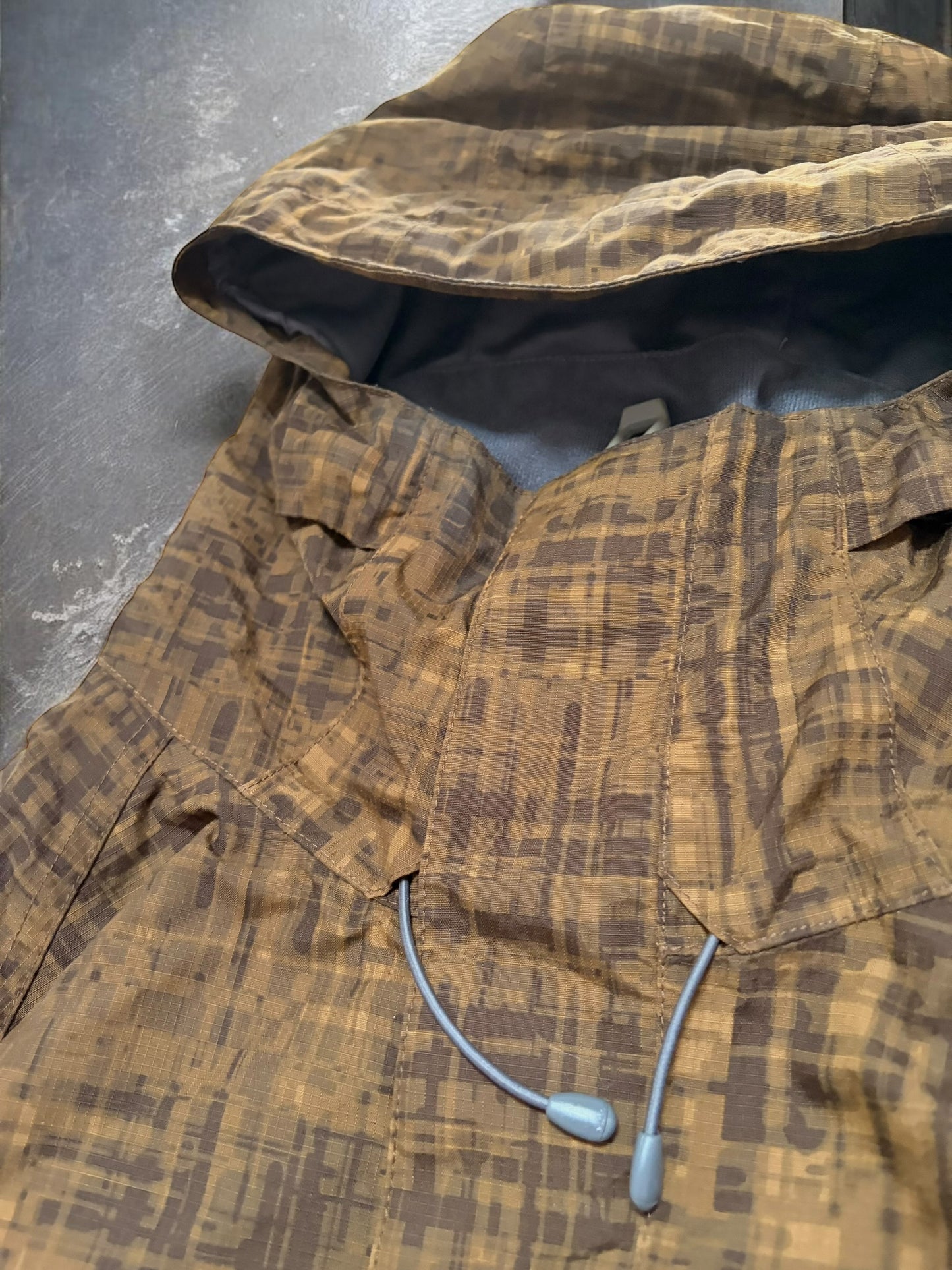 Vintage The North Face Brown Plaid Technical Ski Jacket