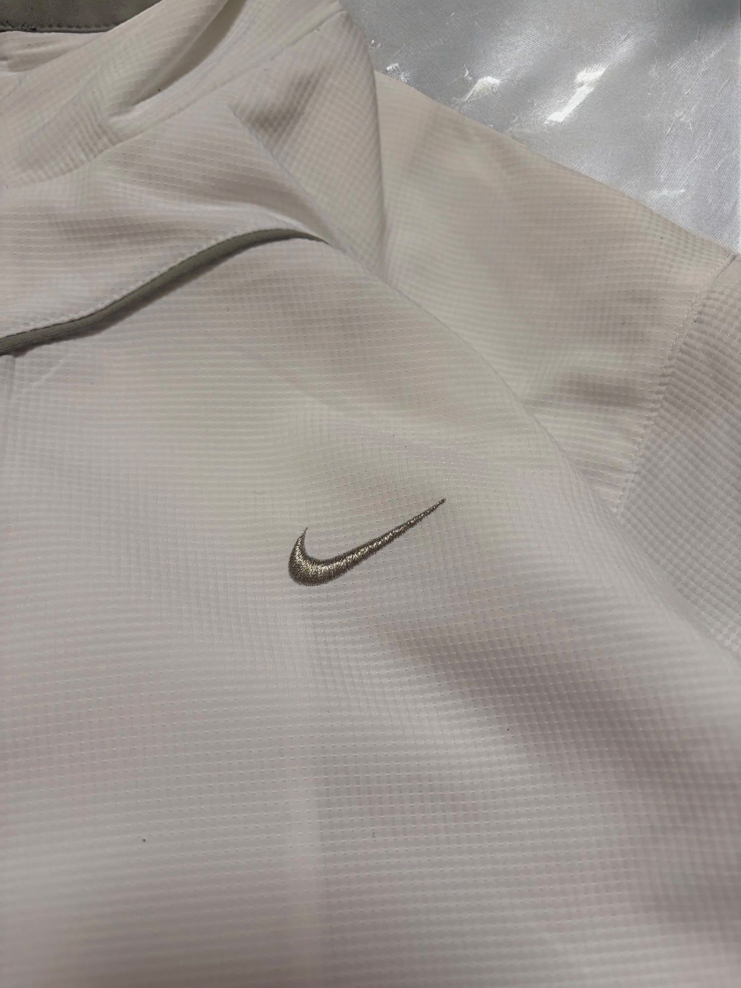 Vintage Early 2000s Nike Sphere Dry White & Grey Trim Technical Jacket