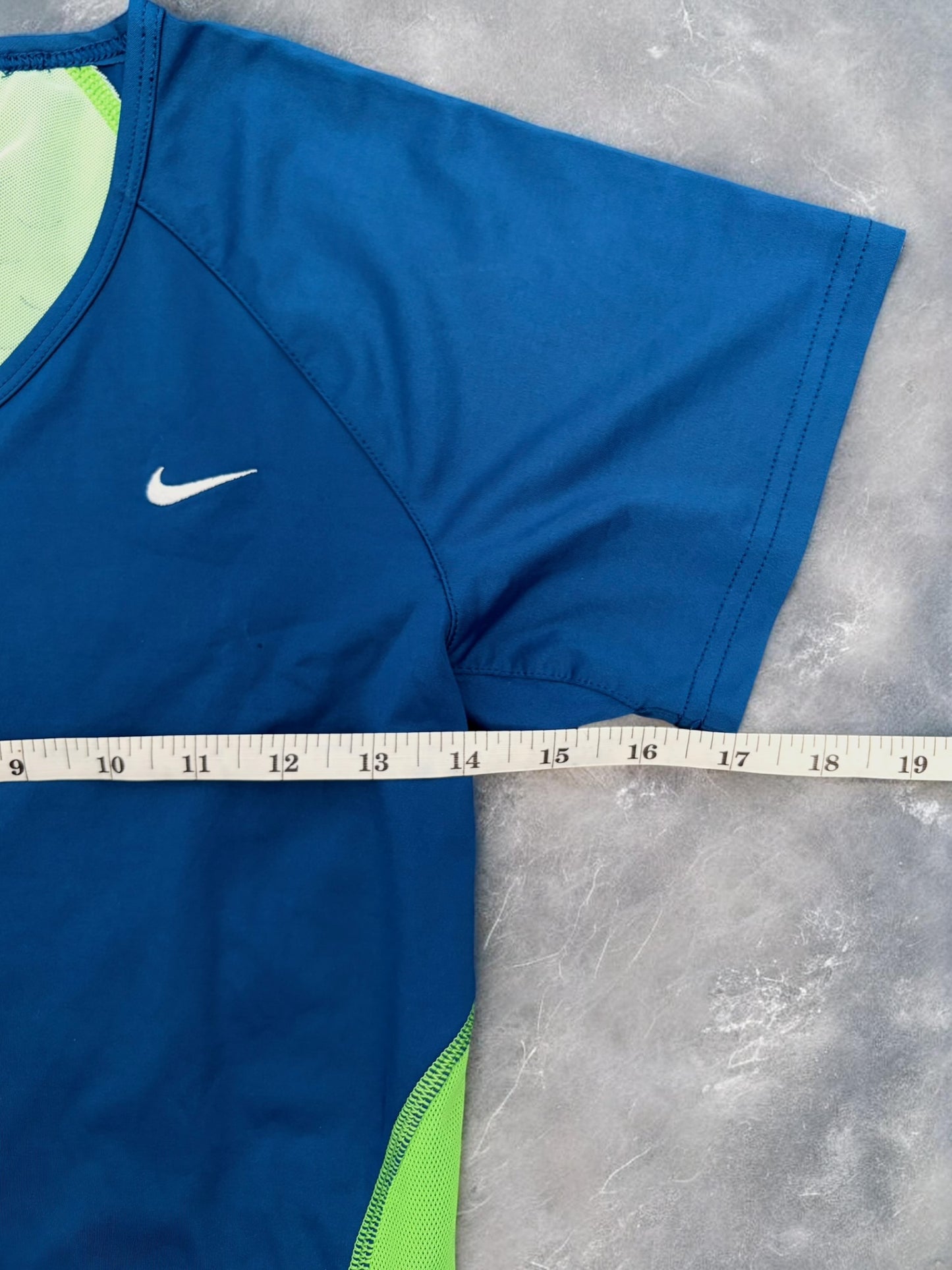 Nike Sphere React Blue & Green Snakeskin Panelled Tee