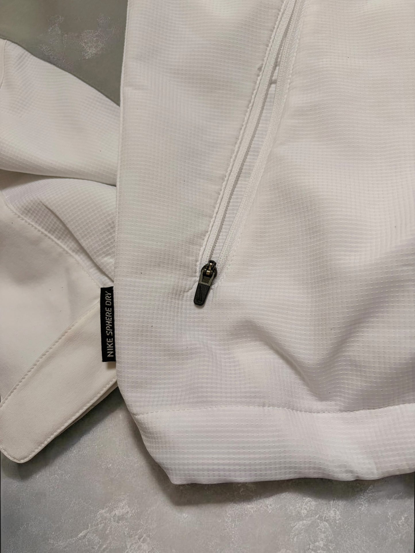 Vintage Early 2000s Nike Sphere Dry White & Grey Trim Technical Jacket