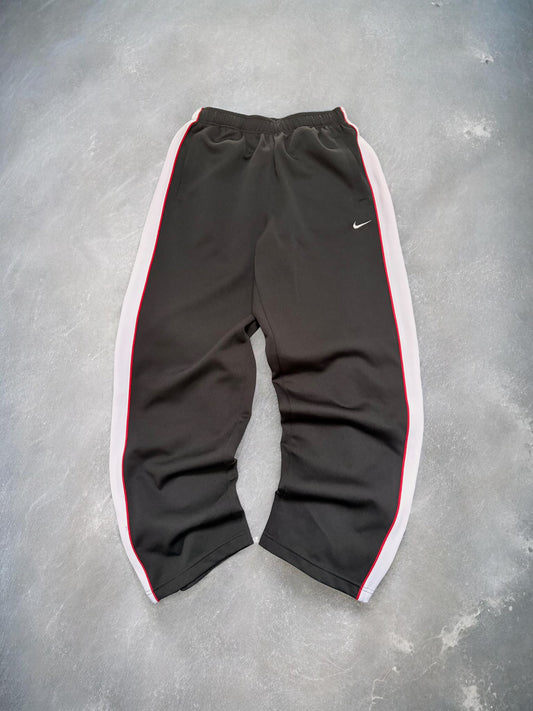 Vintage Early 2000s Nike Black & White Red Trim Trousers