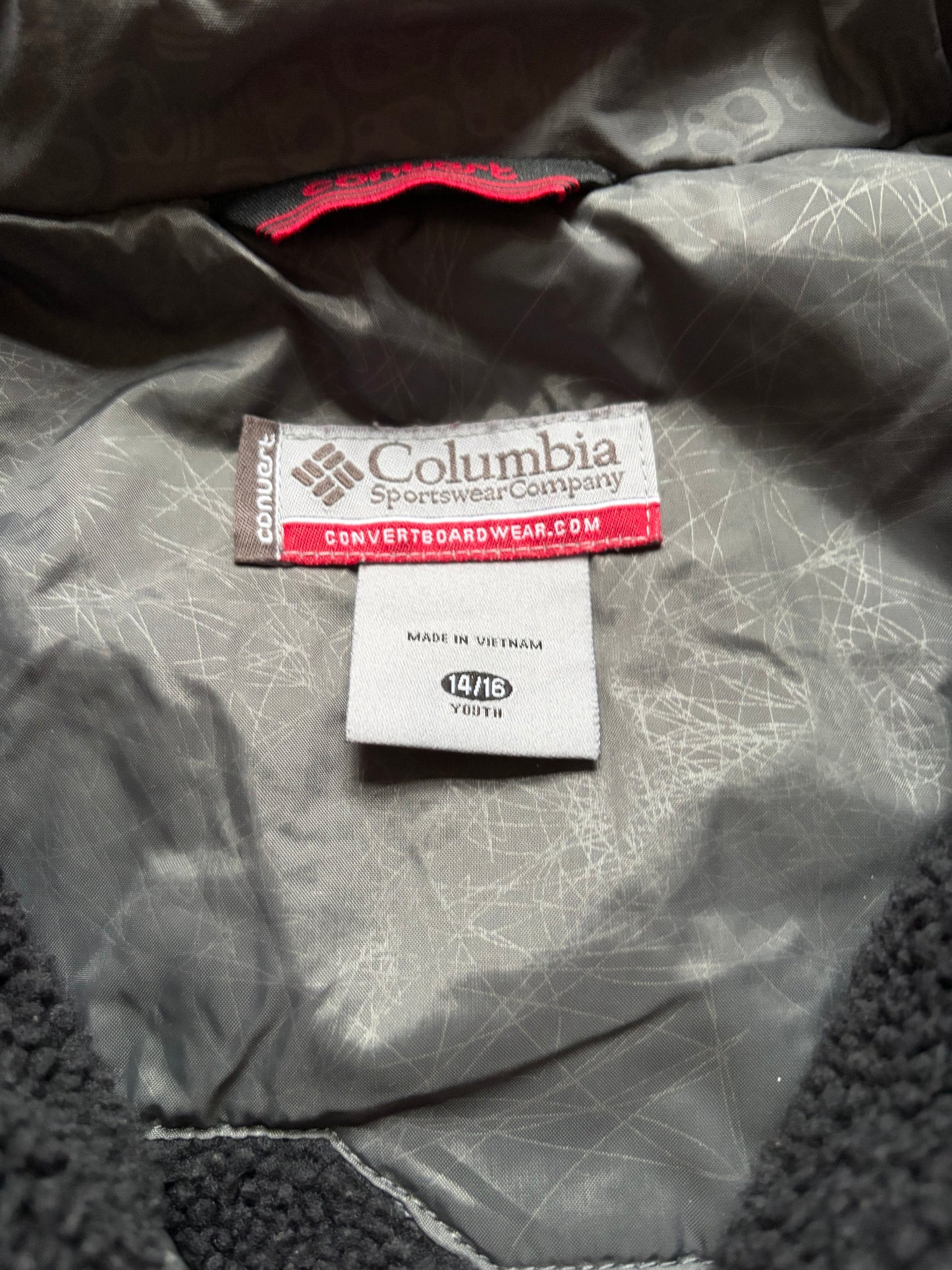 Columbia Convert Grey & White Ski Coat