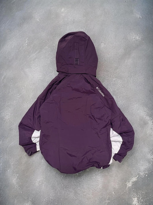Columbia Vintage Panelled Purple White Technical Ski Coat