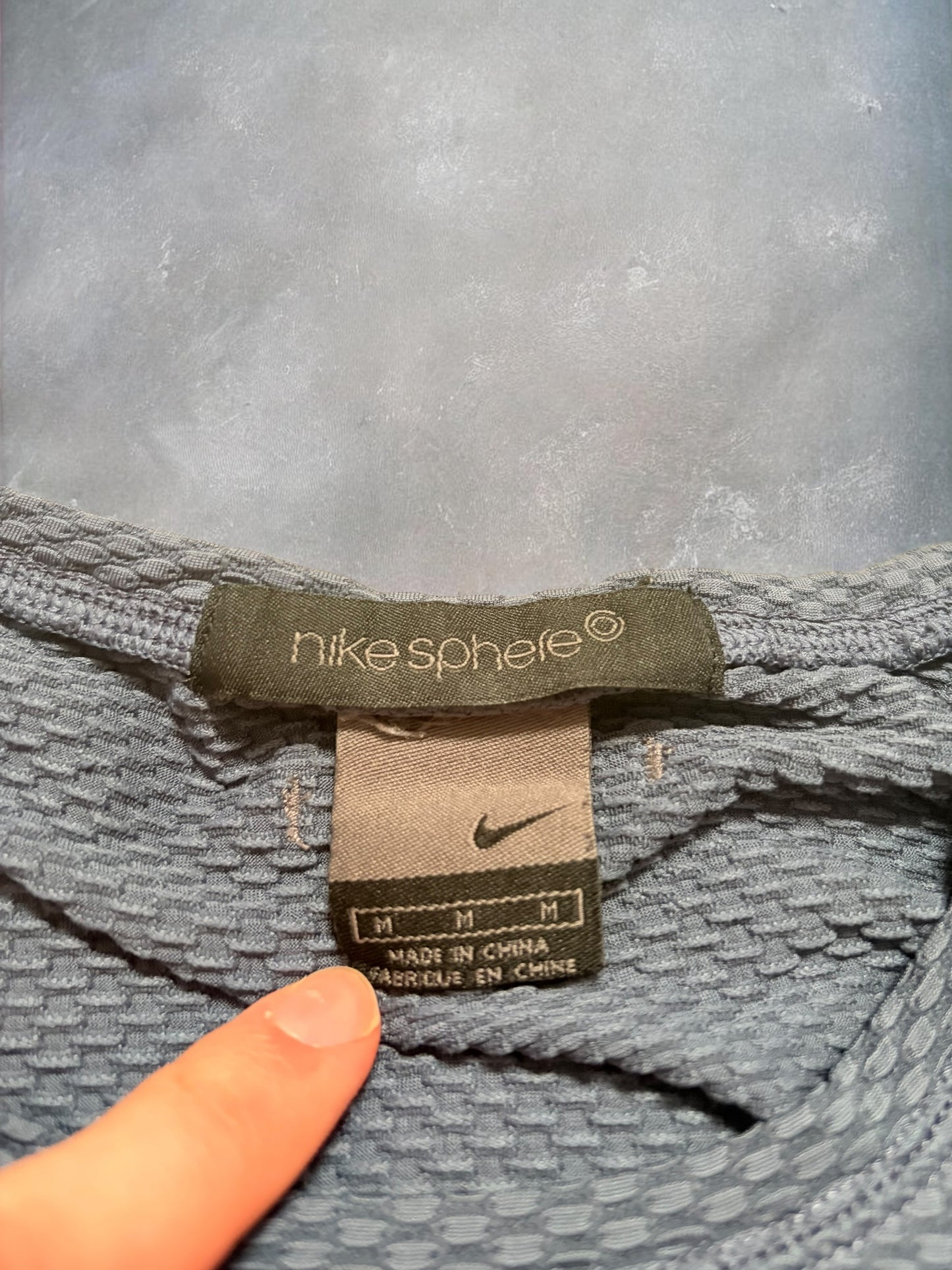 Nike Sphere 2000s Panelled Blue Long-sleeve Tee