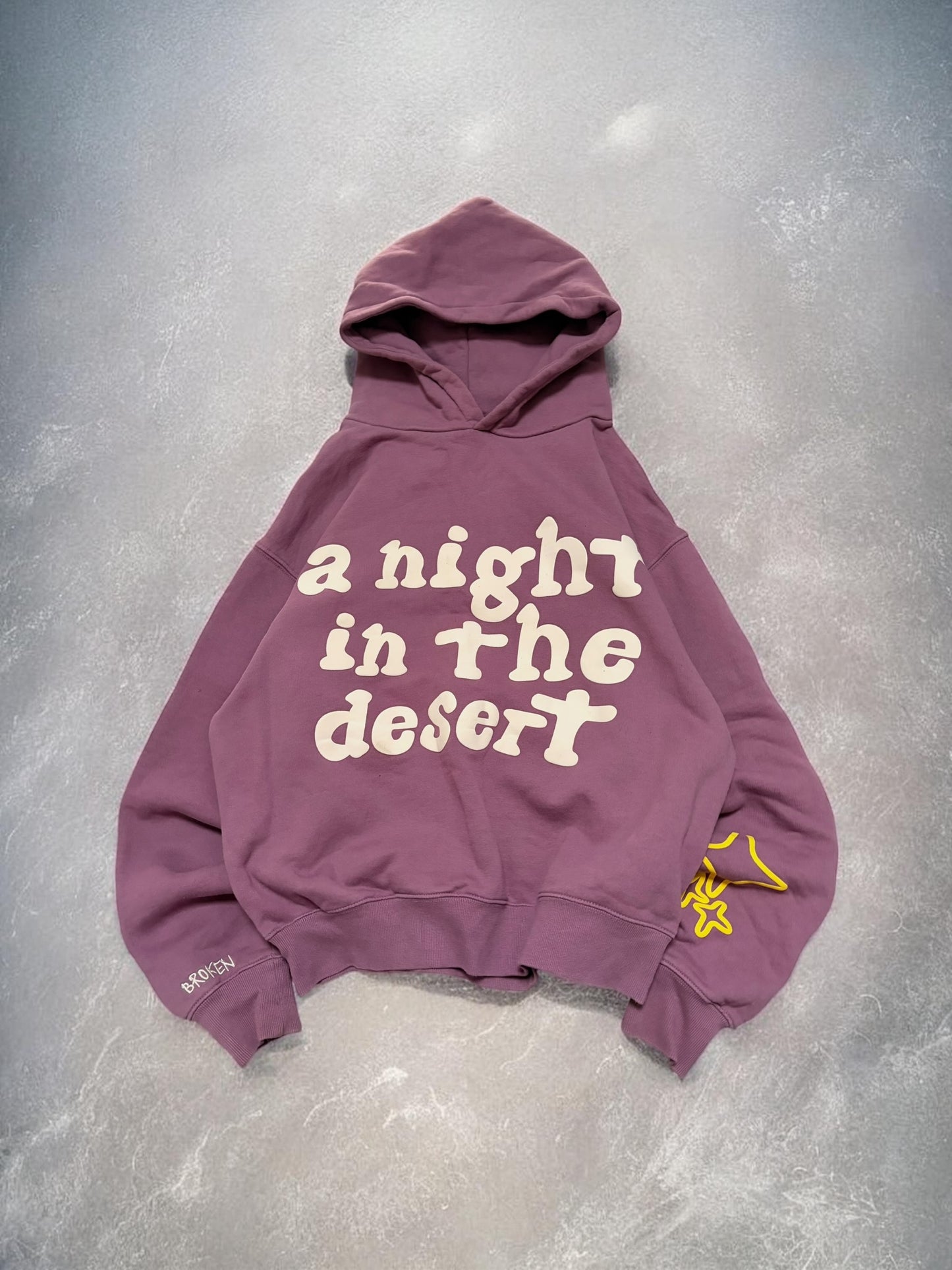 Broken Planet Lilac Purple Puff Print Hoodie