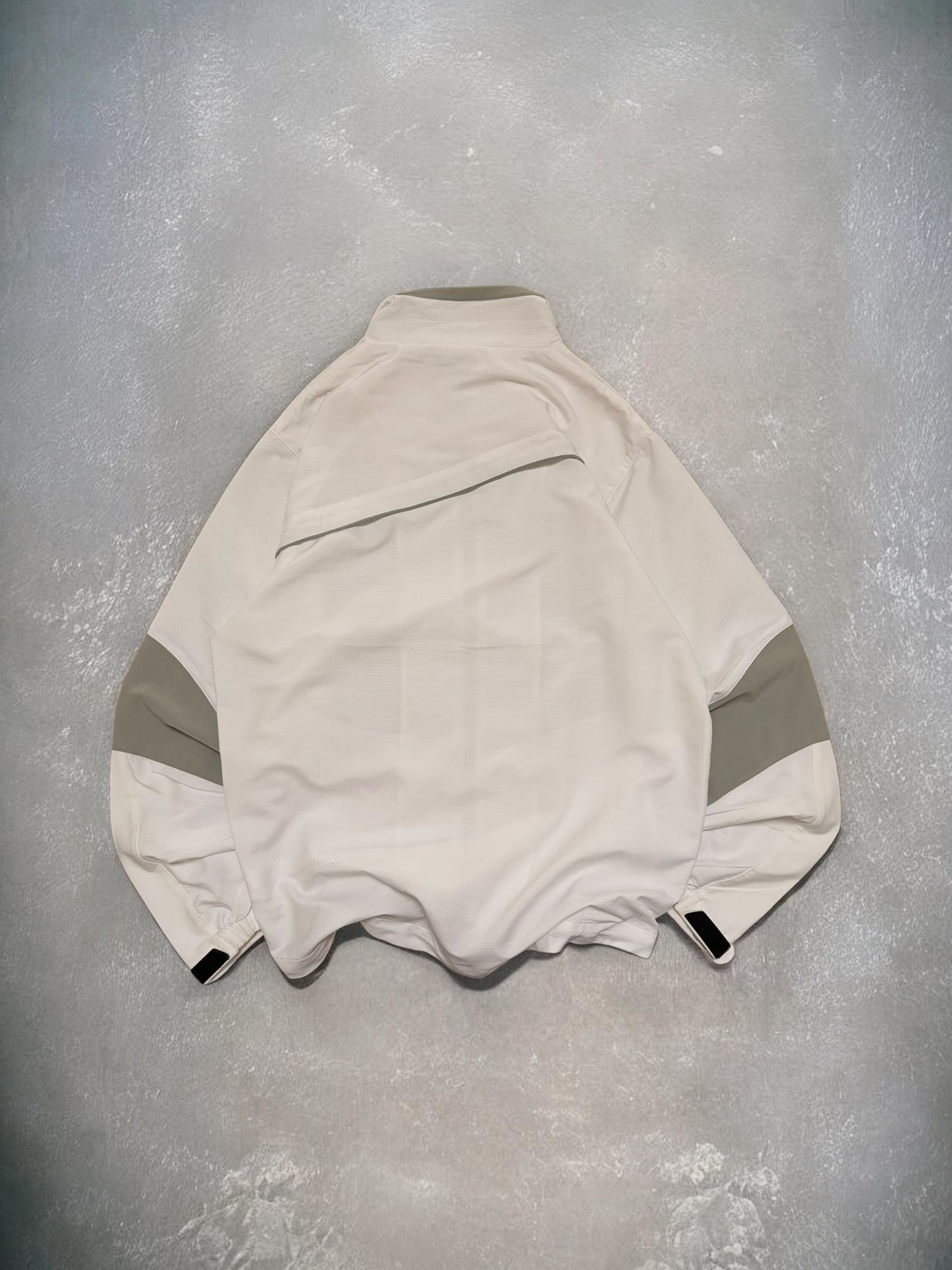 Vintage Early 2000s Nike Sphere Dry White & Grey Trim Technical Jacket