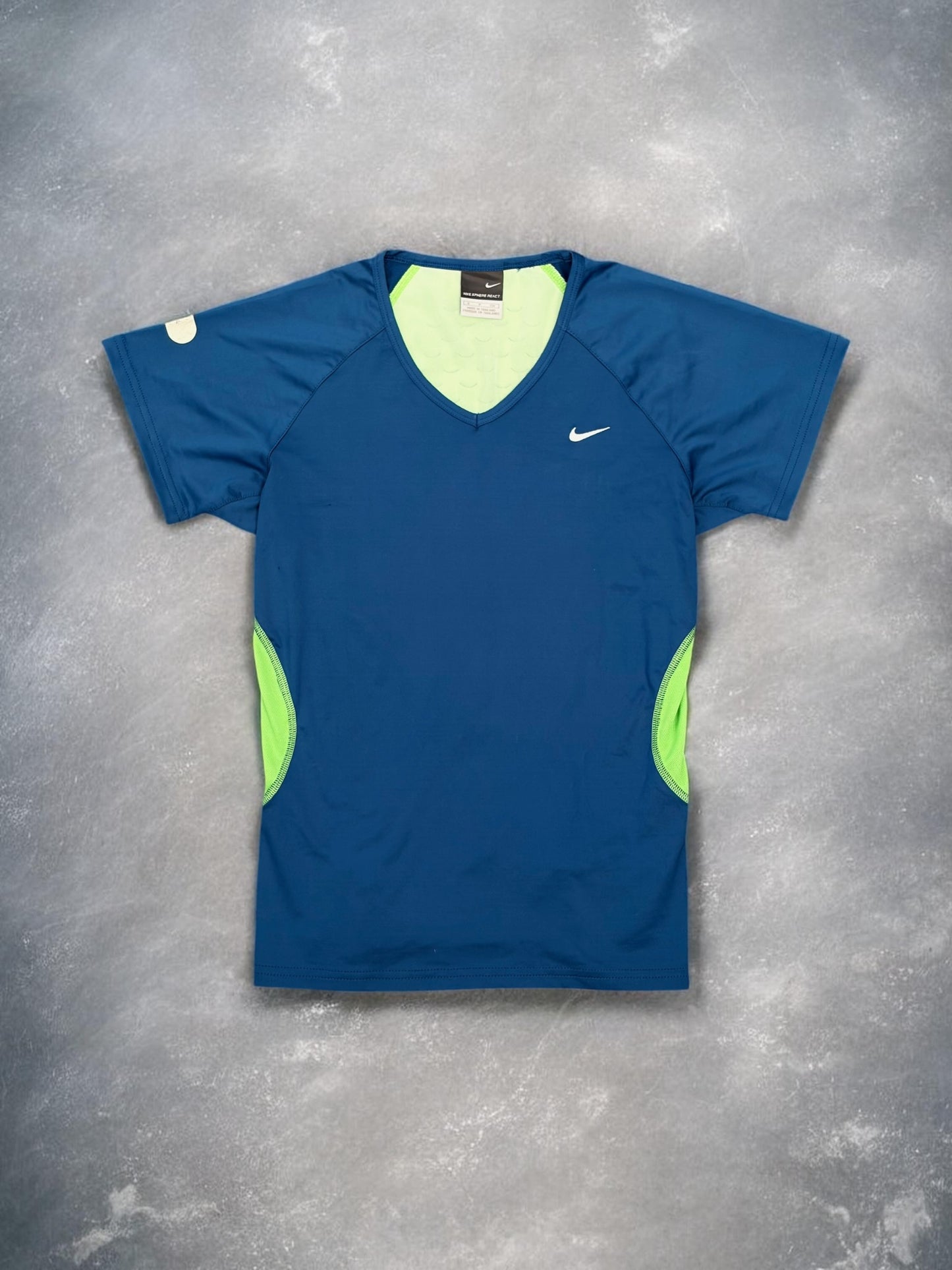 Nike Sphere React Blue & Green Snakeskin Panelled Tee