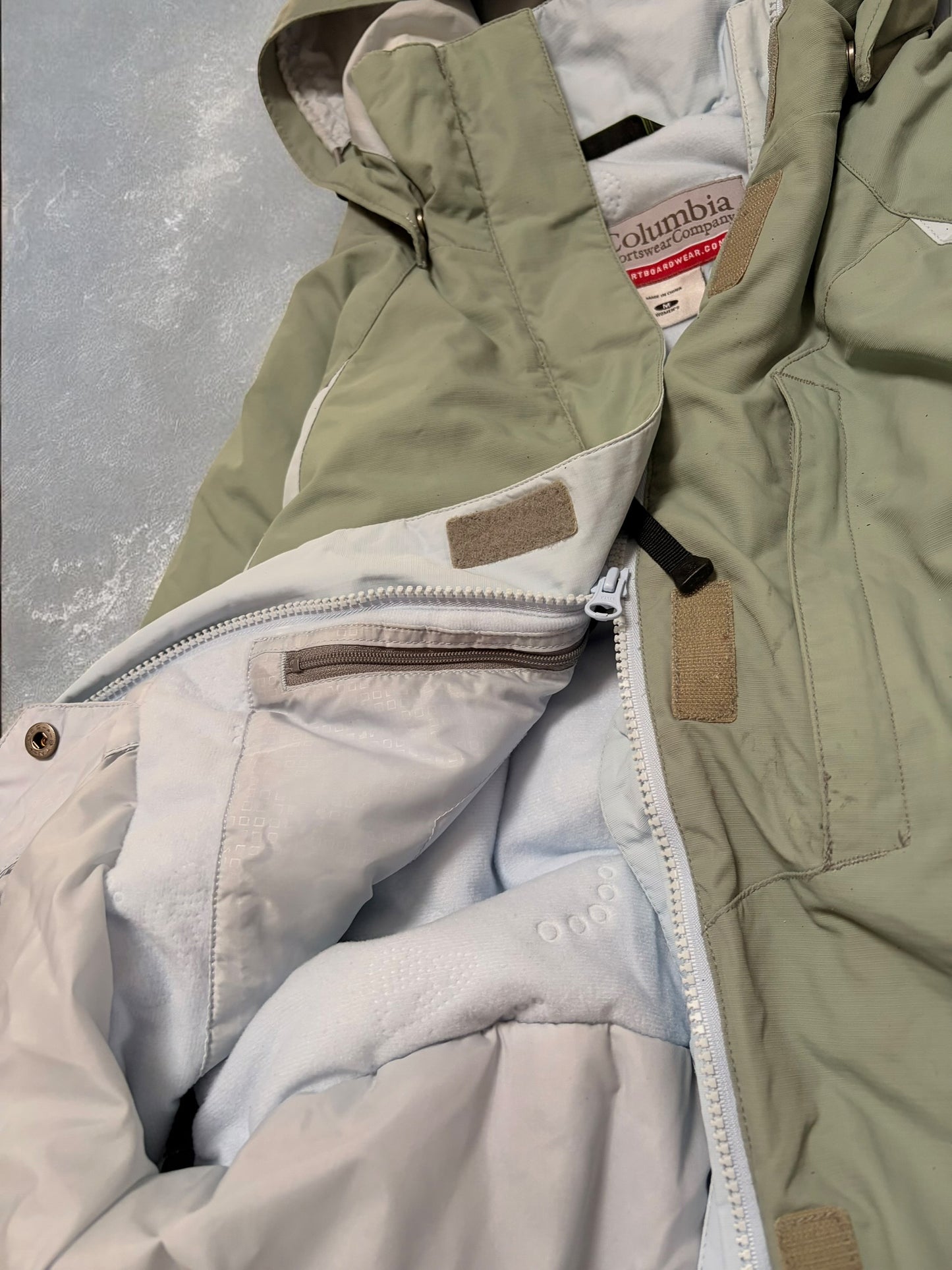 Vintage Columbia Beige & Brown Technical Ski Jacket