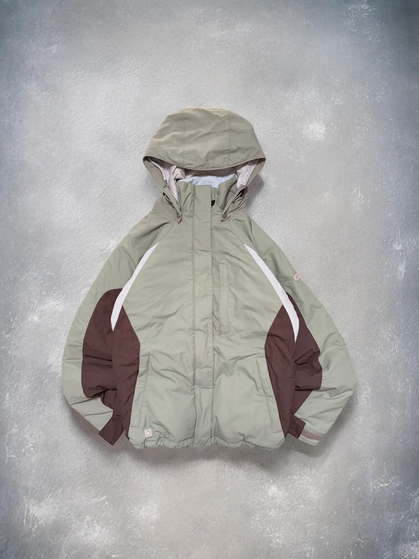 Vintage Columbia Beige & Brown Technical Ski Jacket