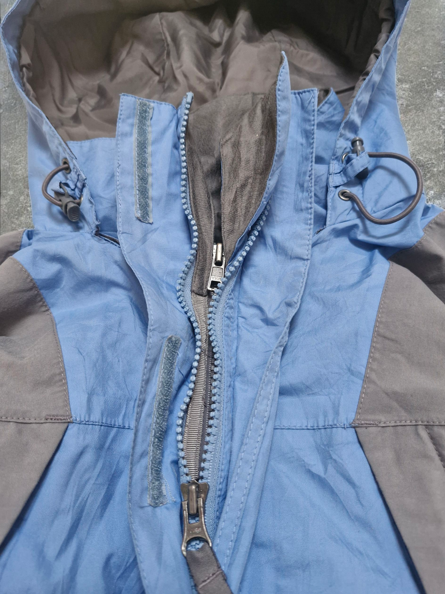 North Face Goretex Blue & Grey Panelled Technical Ski Coat
