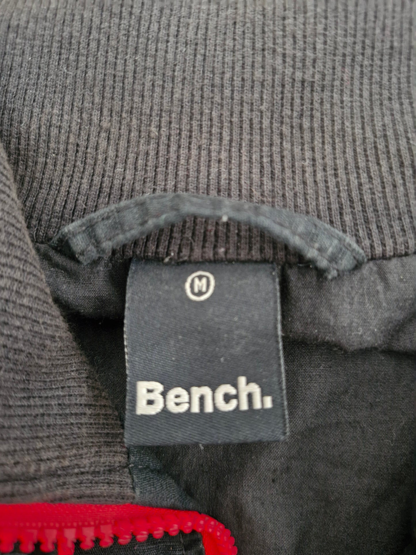 Bench Vintage Black & Red Double Zip Thermal Technical Jacket