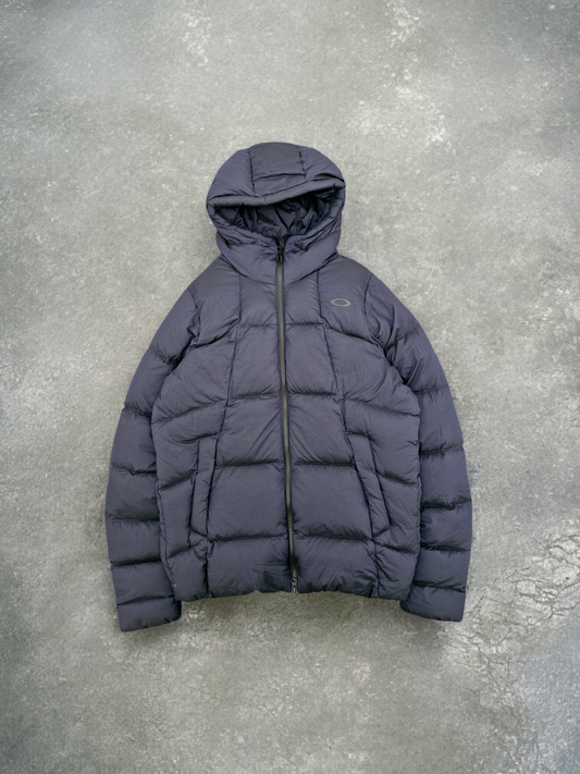 Oakley Vintage Navy Panelled Technical Puffer Coat