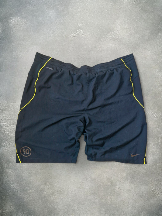 Nike T90 Vintage Early 2000's Black & Yellow Shorts