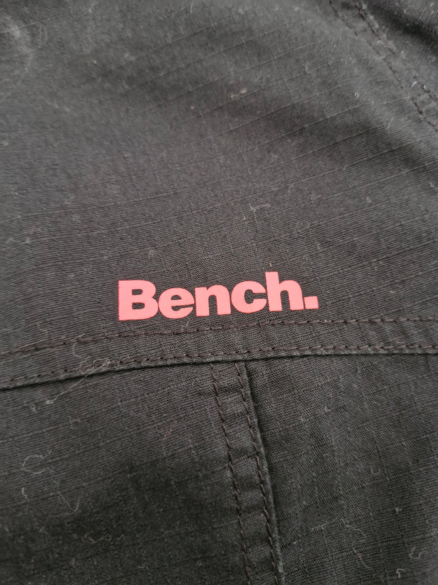 Bench Vintage Black & Red Double Zip Thermal Technical Jacket