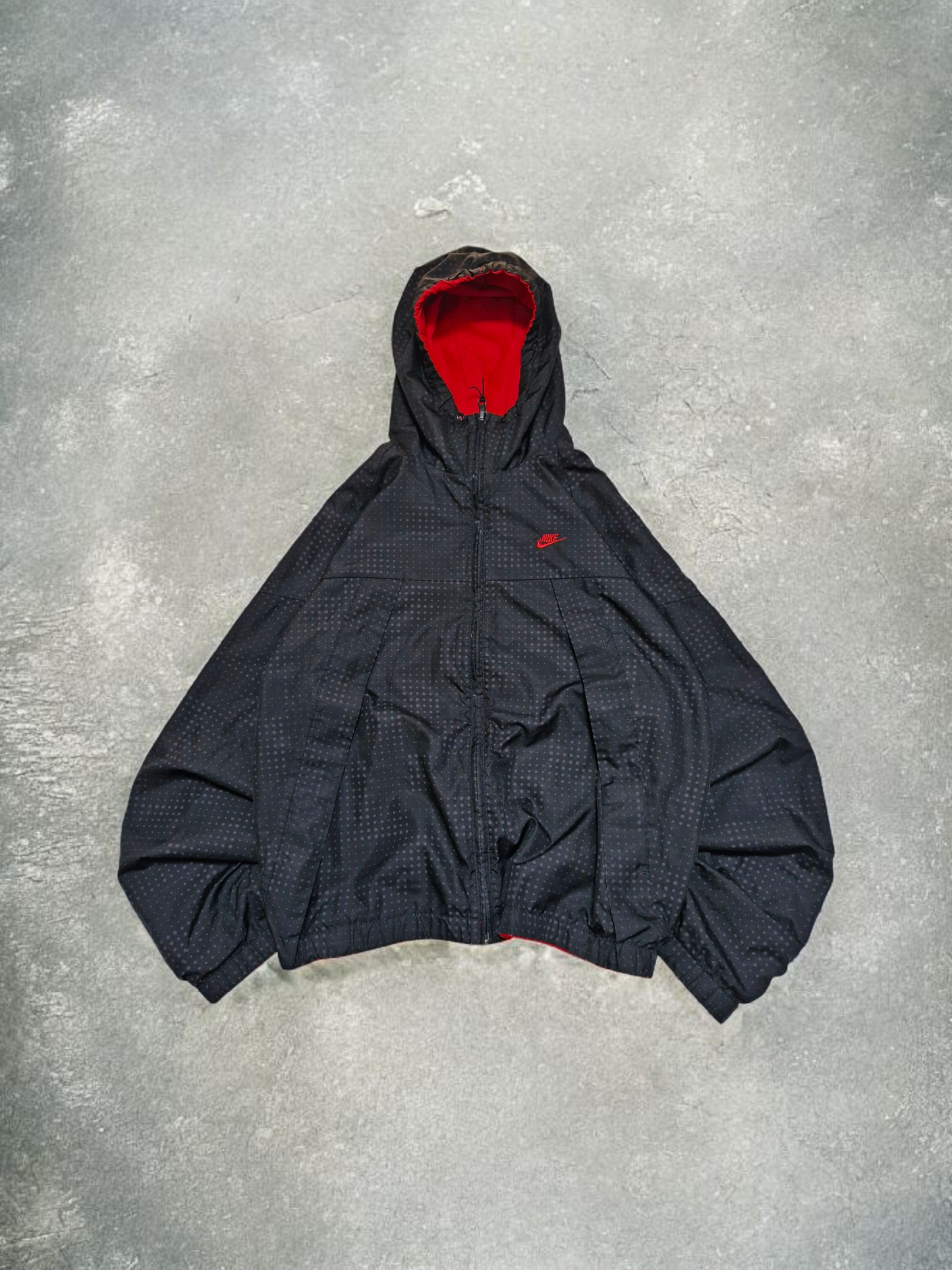 Nike Air Max Early 2000's Black & Red Reversible Dot Technical Jacket
