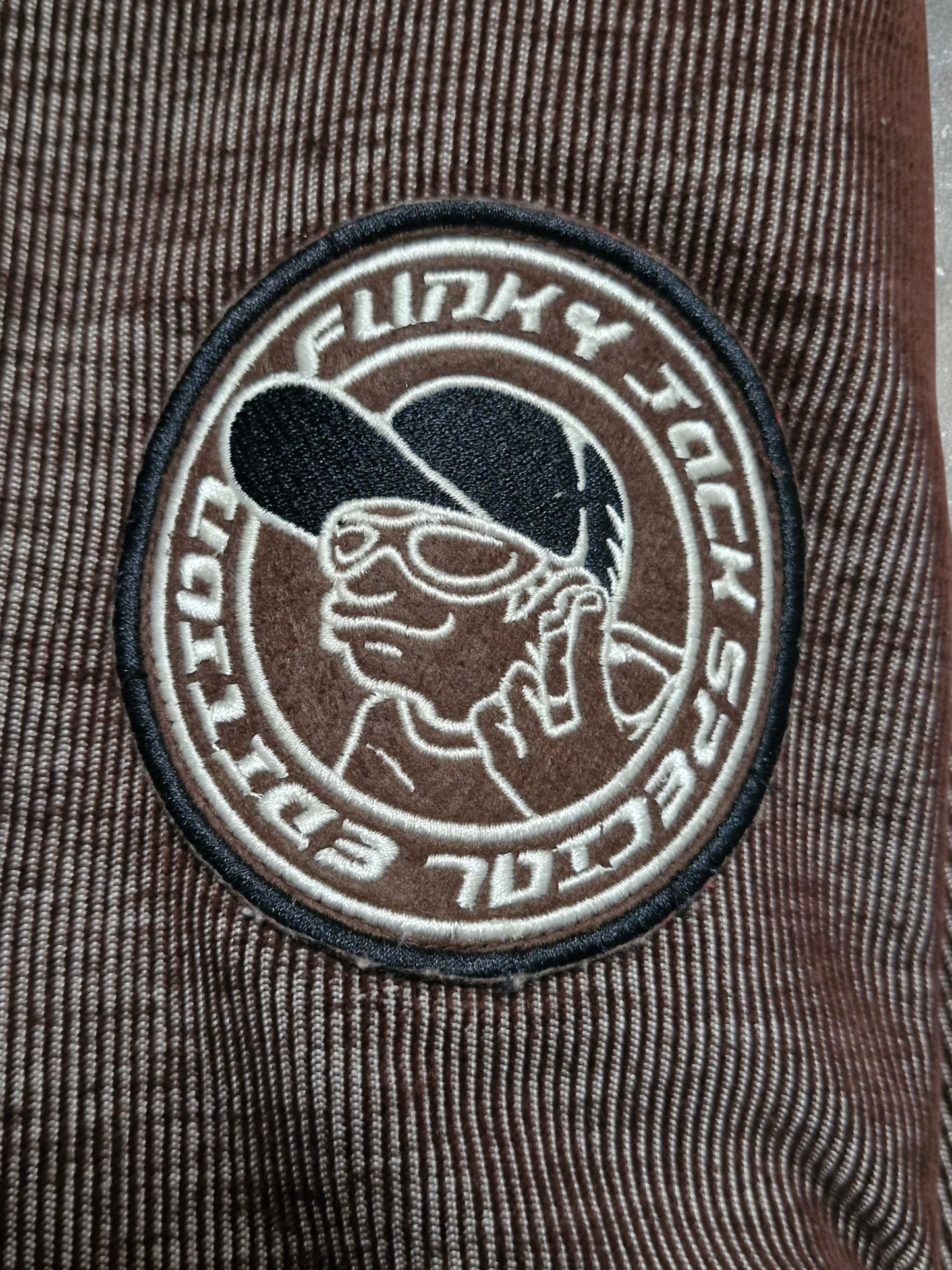 Vintage Funky Jack Fur Hood Fireman Clasp Brown Plaid Bomber Jacket