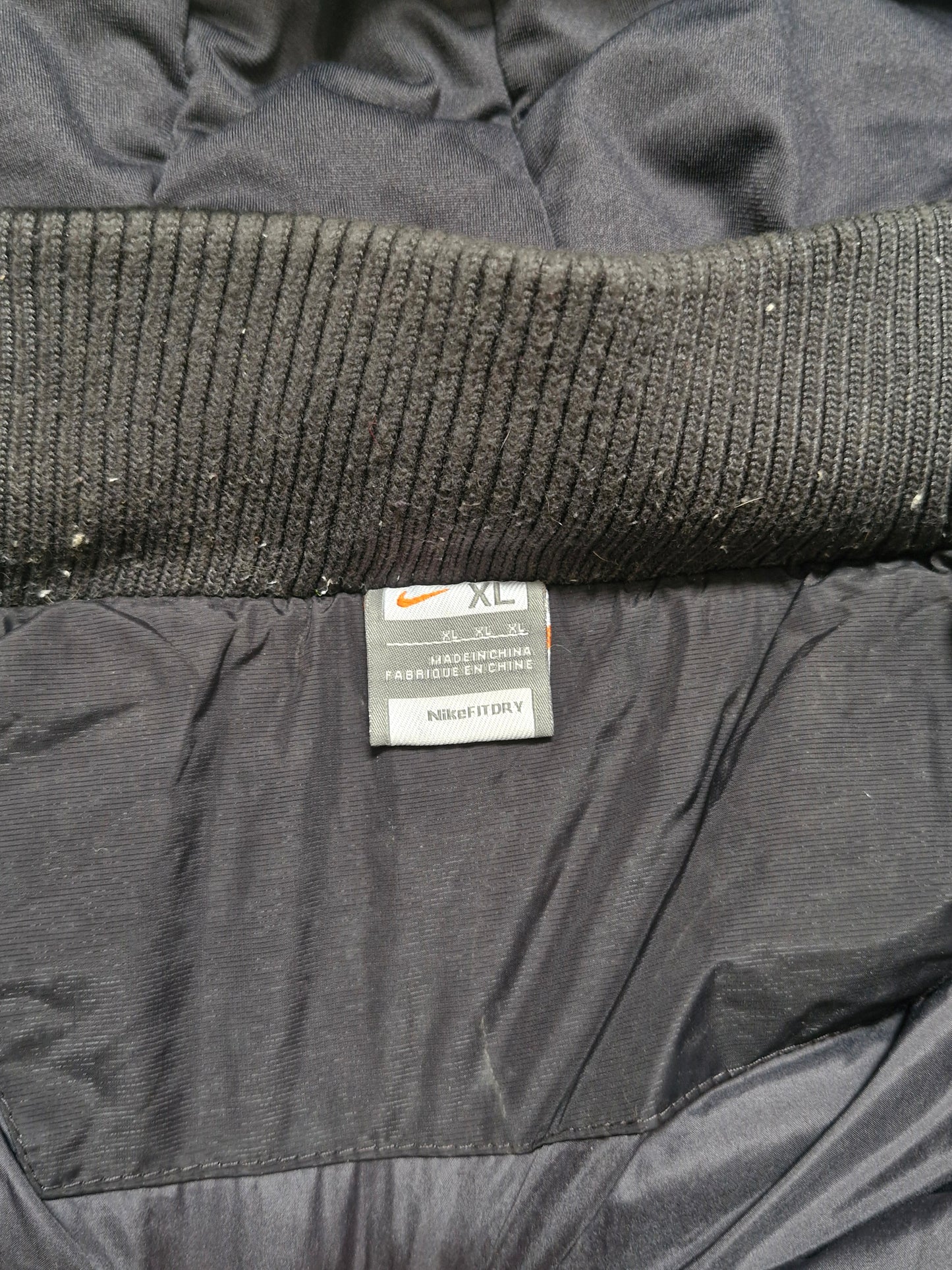 Nike Vintage Y2K Black Double Layered Insulated Technical Puffer Coat