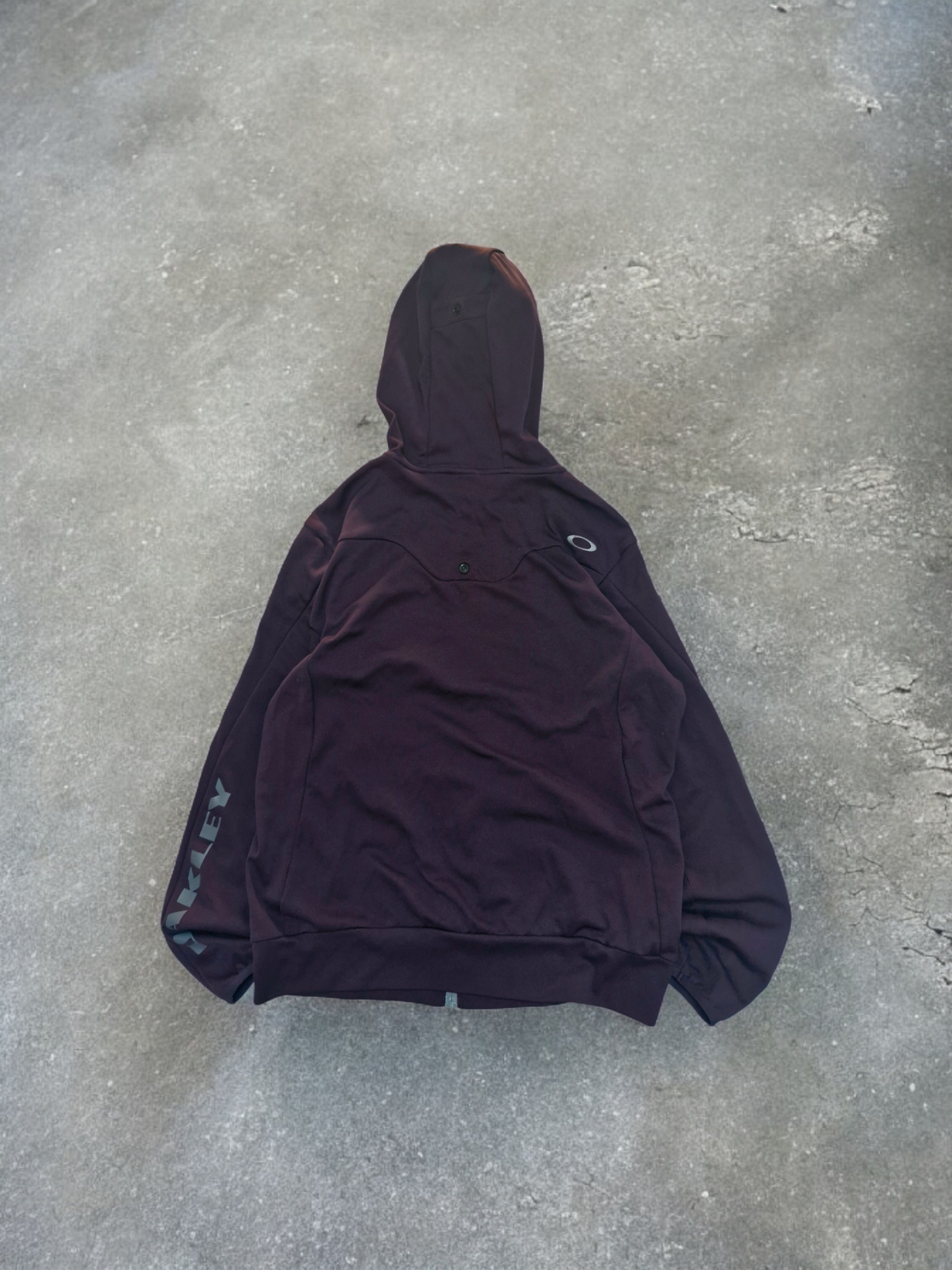 Oakley Vintage Burgundy & Black Ninja Full Zip Hoodie