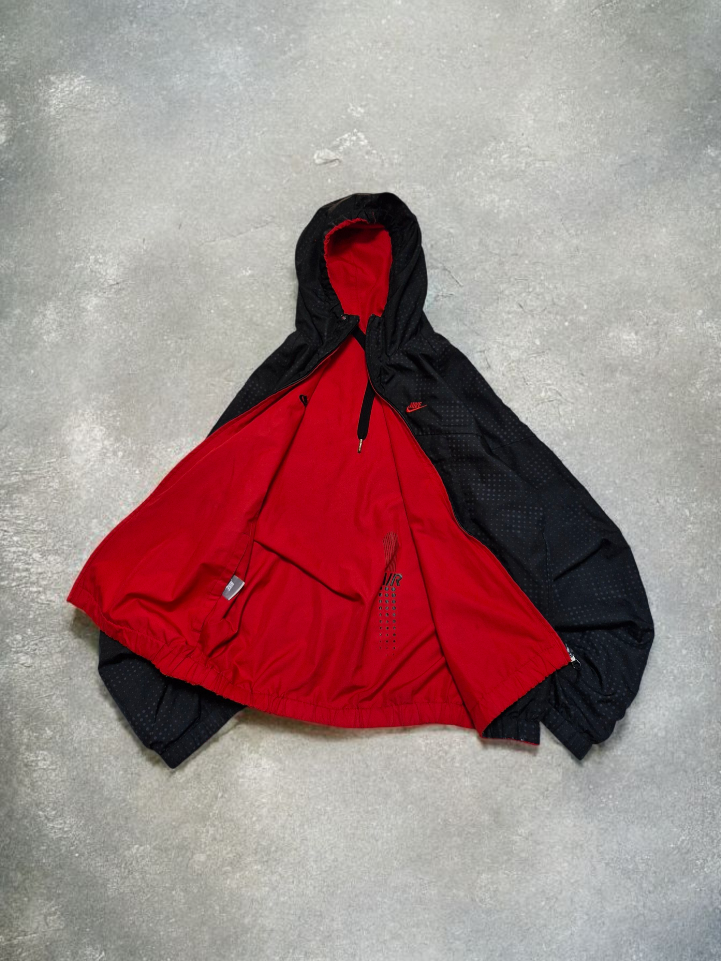 Nike Air Max Early 2000's Black & Red Reversible Dot Technical Jacket