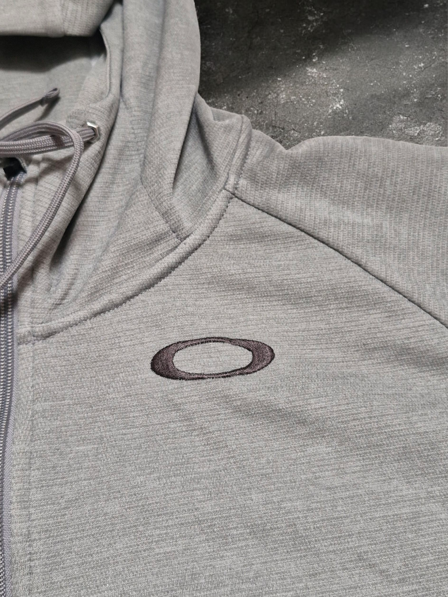 Oakley Vintage Grey Technical Zip Up Hoodie