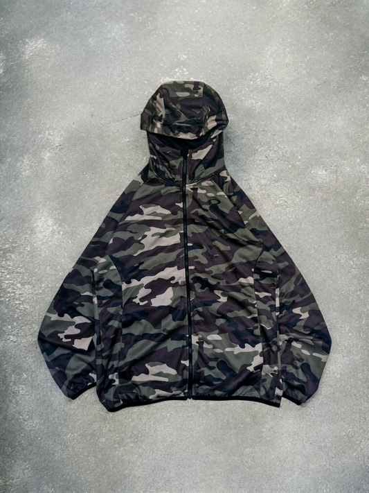 Oakley Vintage Camo Green Technical Mesh Hoodie