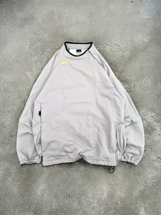 Nike Sphere Pro x T90 Early 2000's Grey & Yellow Technical Pullover Jumper