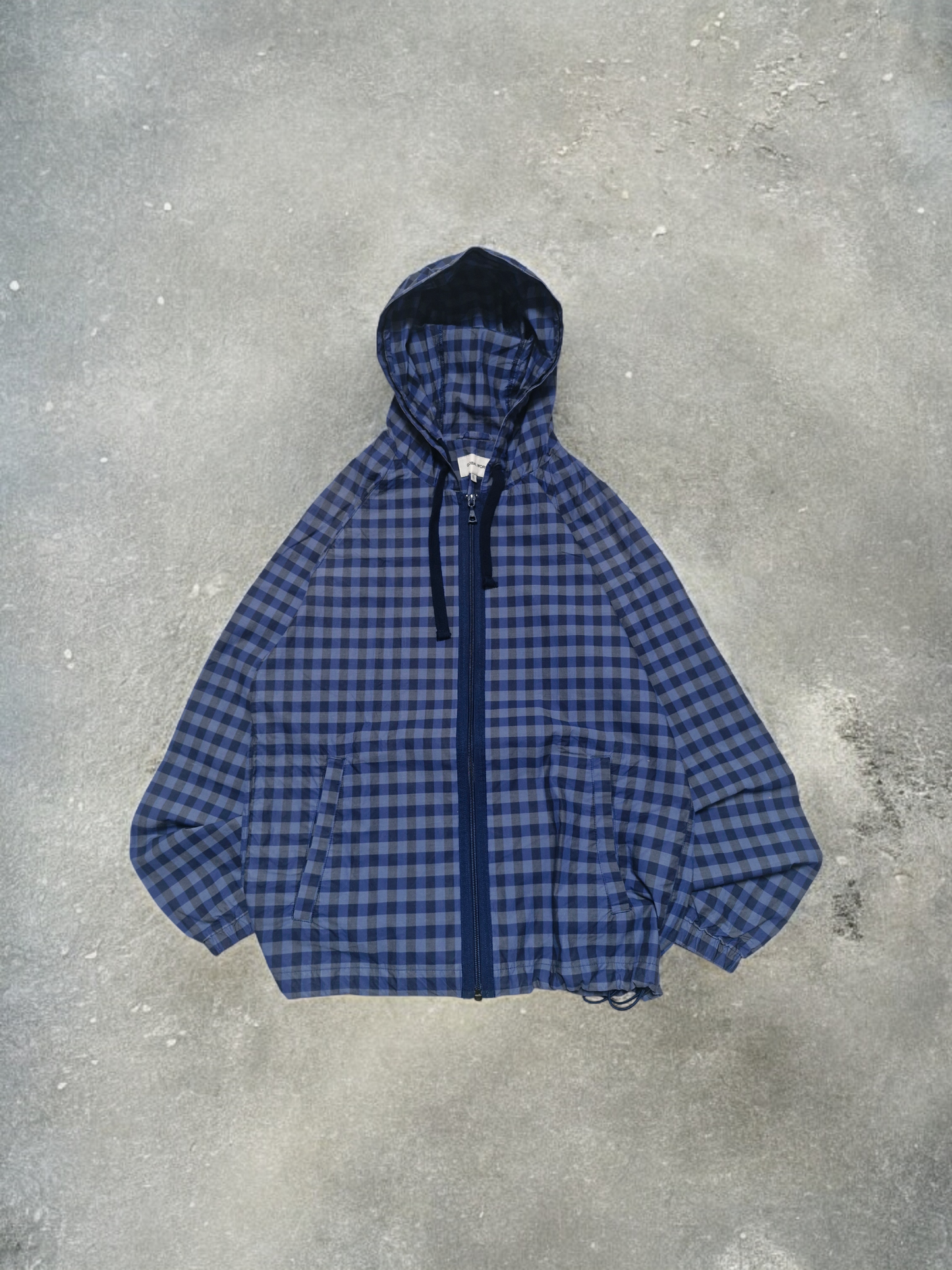 Vintage Japanes Blue Plaid Technical Windbreaker Jacket