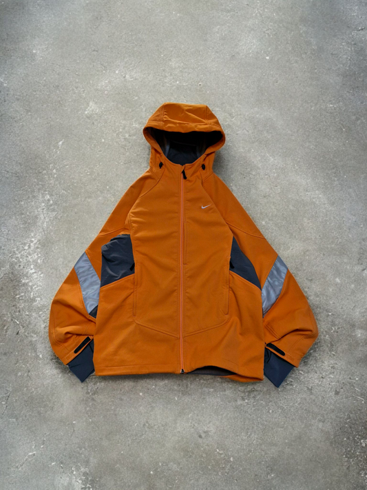 Nike Sphere Pro Orange & Grey Panelled Reflective Technical Jacket
