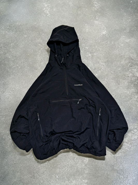Montbell Vintage Black Half Zip Black Technical Jacket