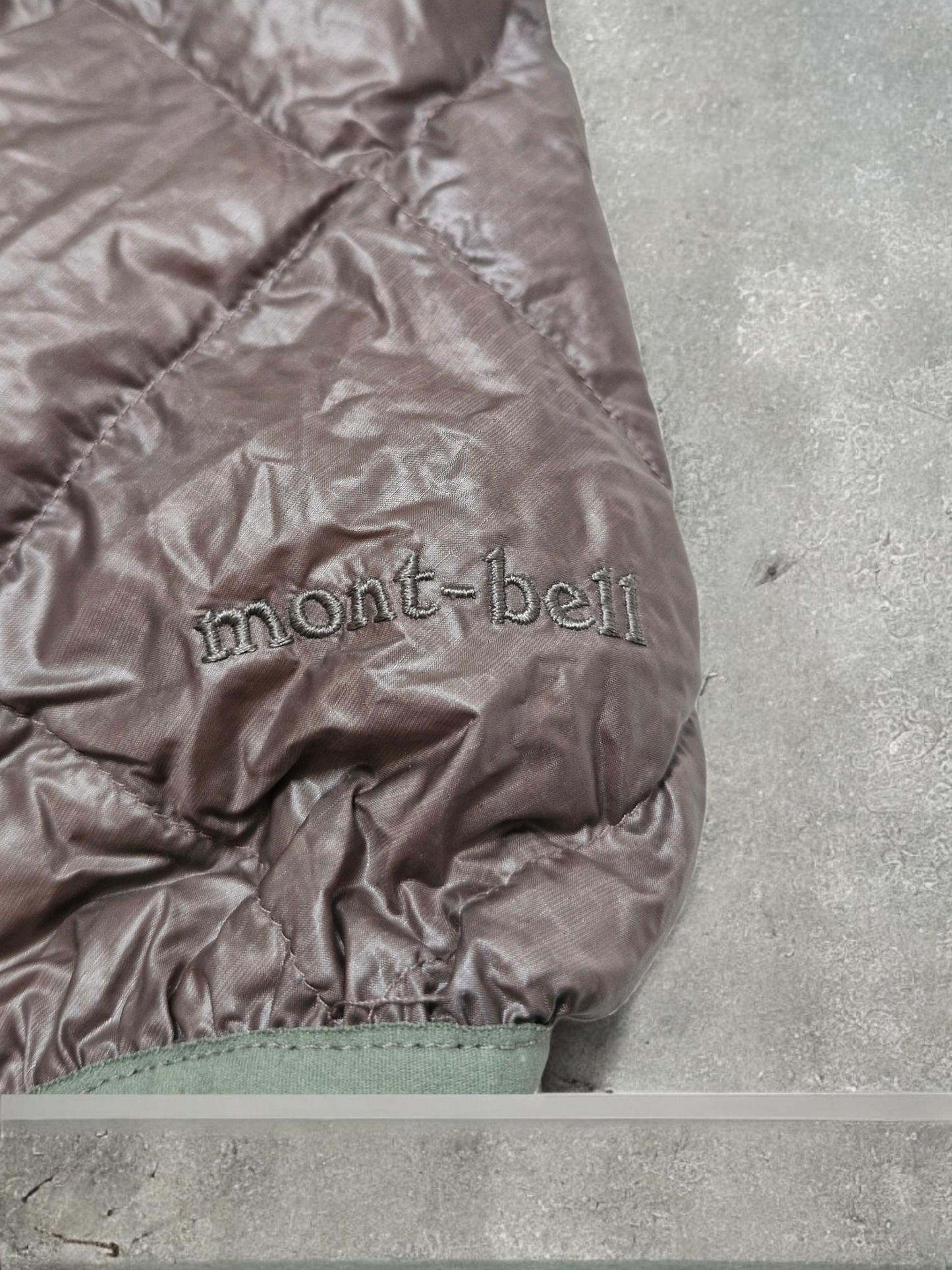 Montbell Vintage Beige Diamond Stitch Down Fill Puffer Coat