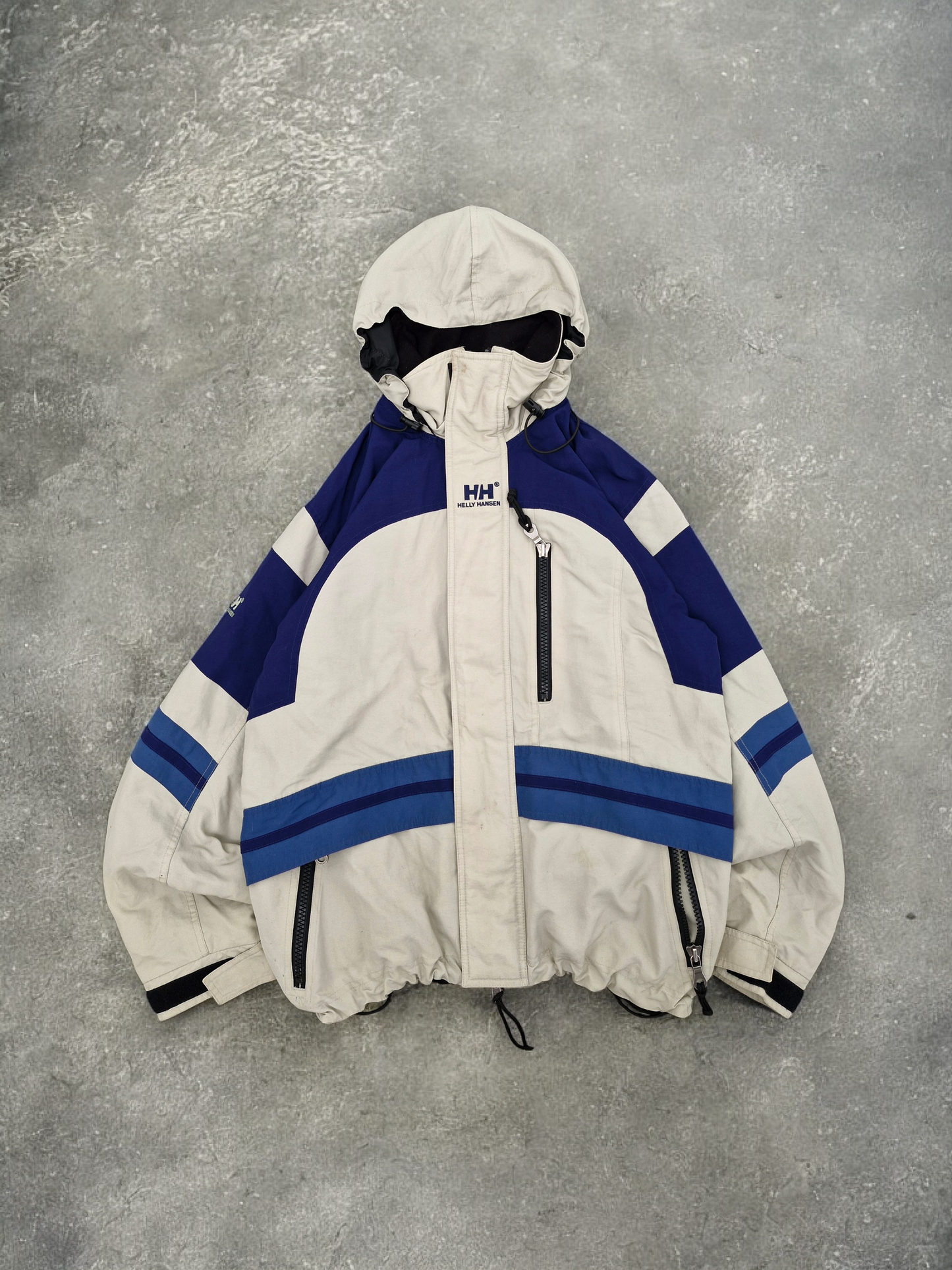 Helly Hansen Vintage Cream & Blue Panelled Technical Ski Jacket