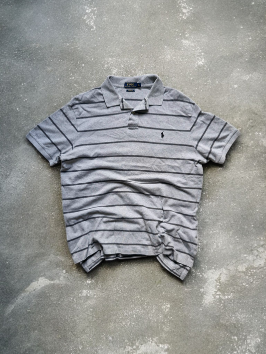 Ralph Lauren Grey Striped Polo Shirt