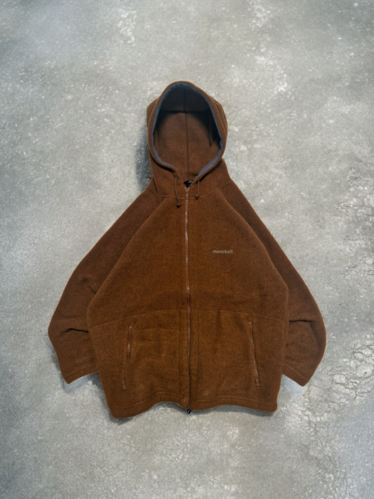 Montbell Vintage Brown Technical Fleece Hoodie