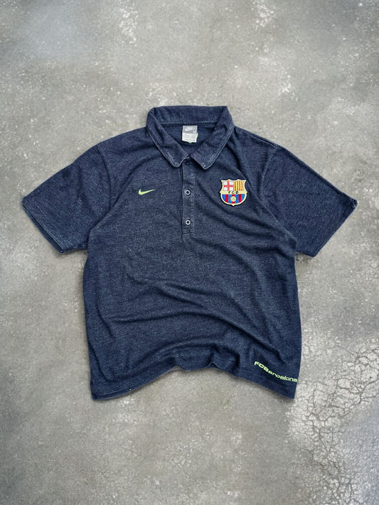 Nike T90 Vintage Early 2000's Barcelona Navy Shirt