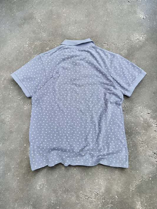 BAPE Vintage Early 2000's Blue/Grey Star Pattern Polo Shirt