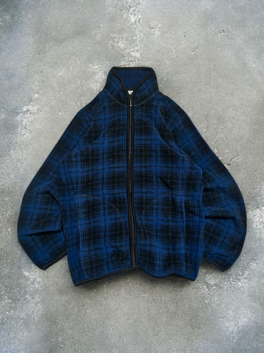 Uniqlo Japanese Exclusive Blue Plaid Fleece Jacket