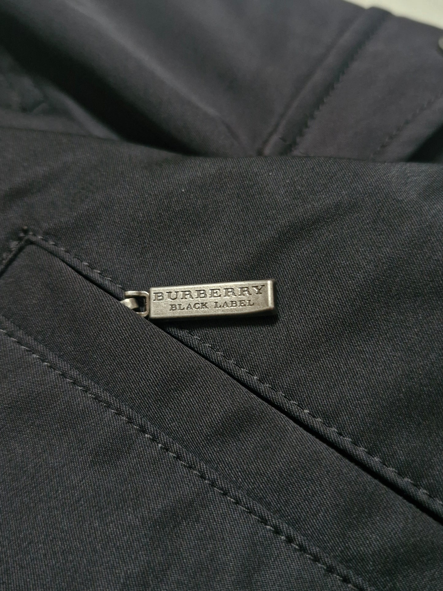 Burberry Vintage Japanese Black Label Fireman Clasp Black Technical Jacket