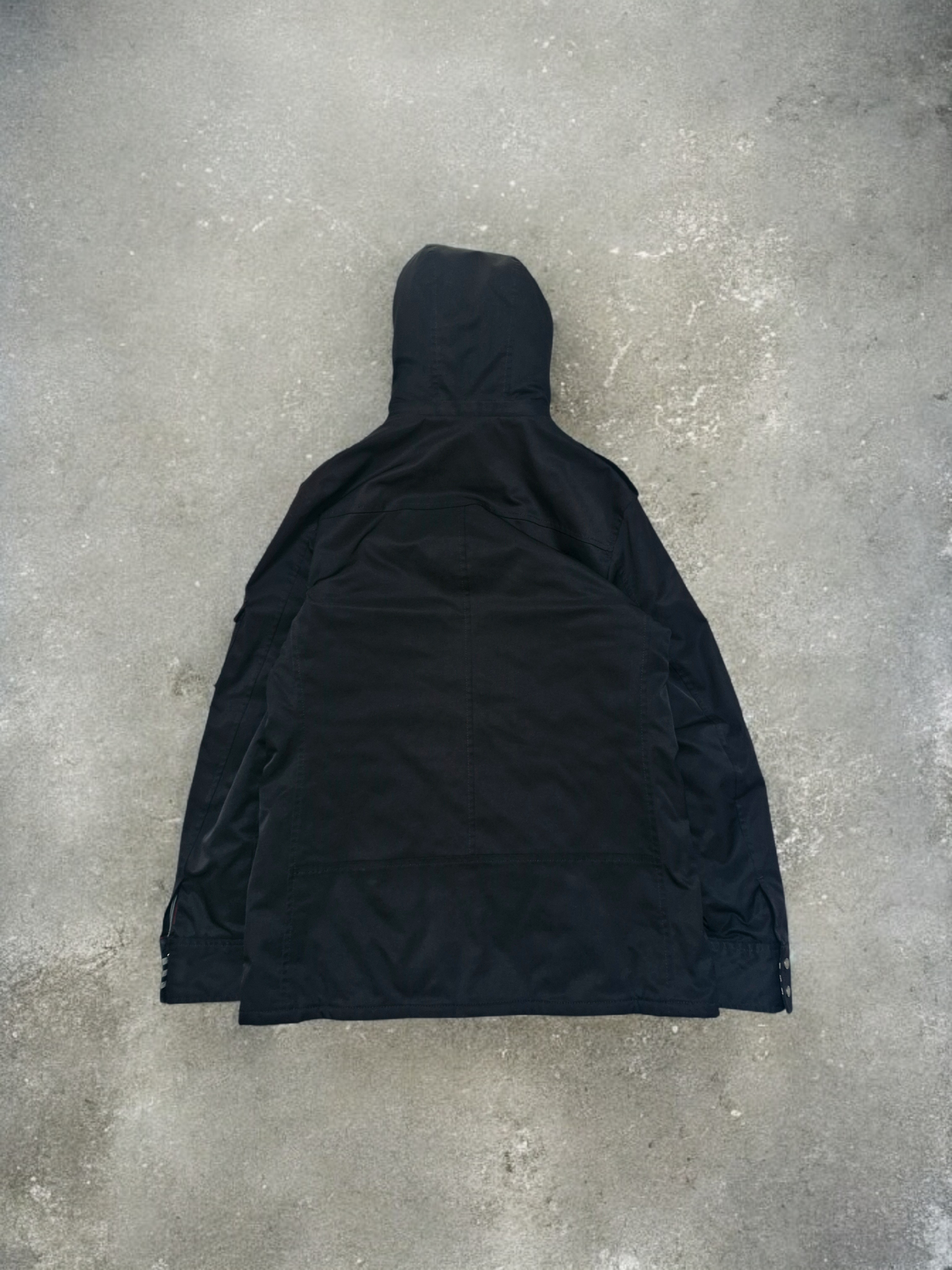 Burberry Vintage Japanese Black Label Fireman Clasp Black Technical Jacket