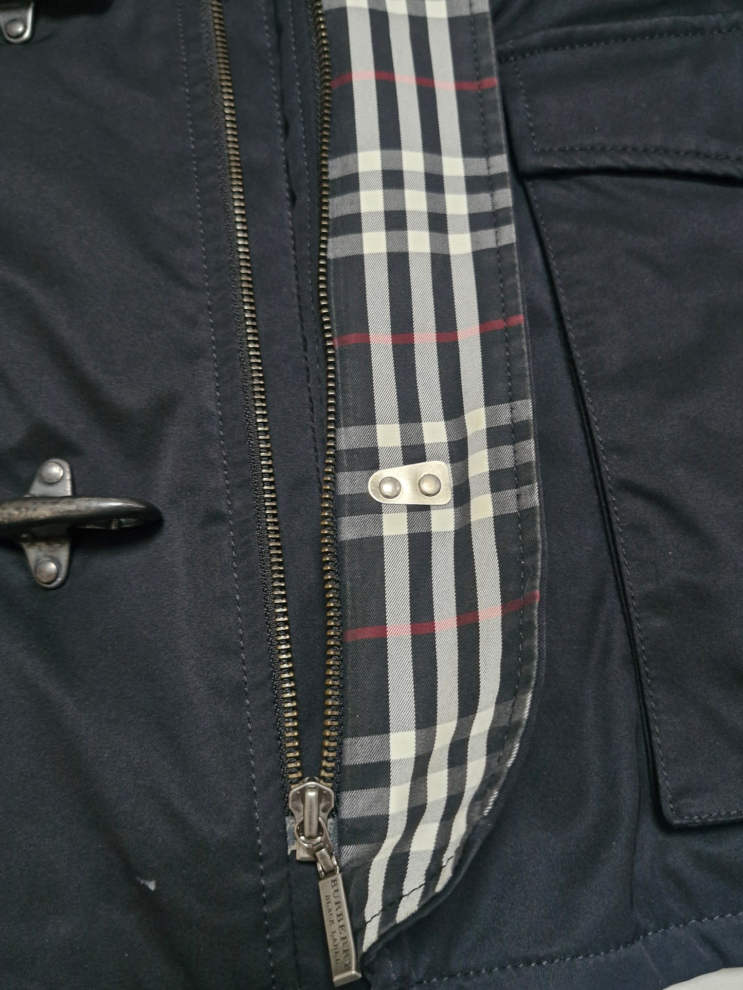 Burberry Vintage Japanese Black Label Fireman Clasp Black Technical Jacket