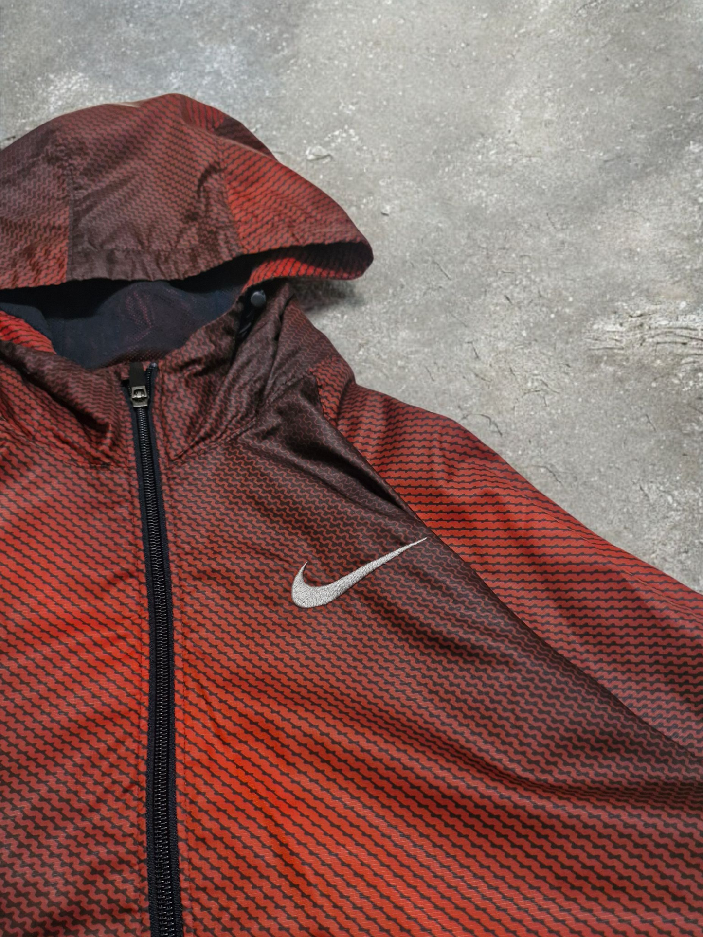 Nike Thermal Orange & Black Patterned Technical Jacket