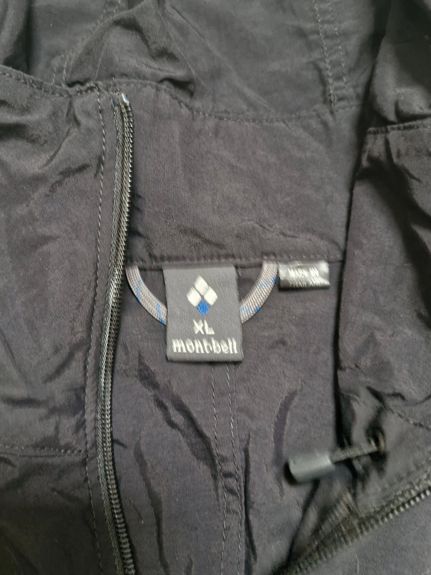 Montbell Vintage Black Half Zip Black Technical Jacket
